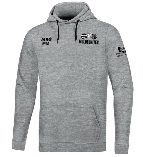 Jako Kapuzensweat Base Muldeunited M 41 hellgrau meliert keine Personalisierung