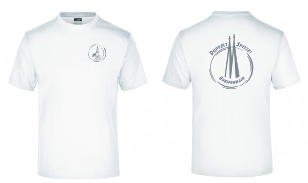 T-Shirt "doppelt Spitze" in verschiedenen Farben 40 weiß