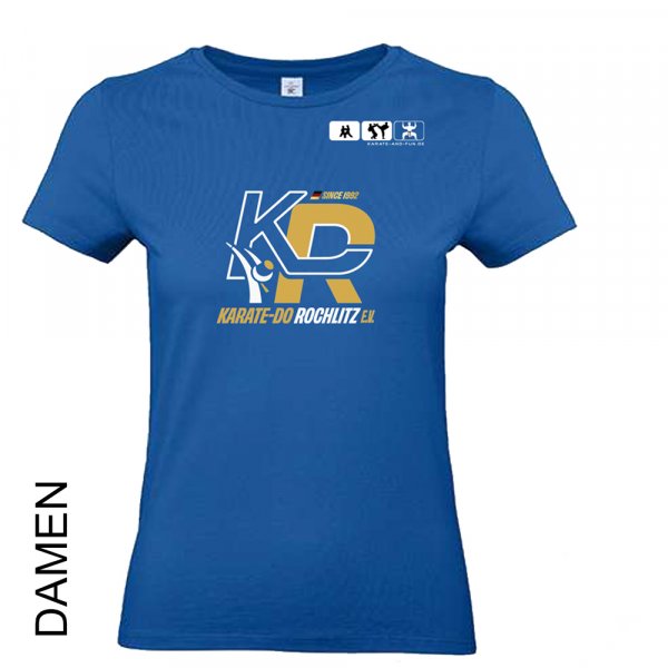 Baumwollshirt royal Damen Karate-Do