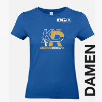 Baumwollshirt royal Damen Karate-Do gold/weiss  M