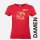 Baumwollshirt rot Damen Karate-Do gold/weiss  S