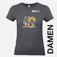 Baumwollshirt graphit Damen Karate-Do gold/weiss  M