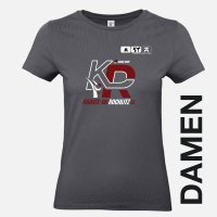 Baumwollshirt graphit Damen Karate-Do weiß/rot M